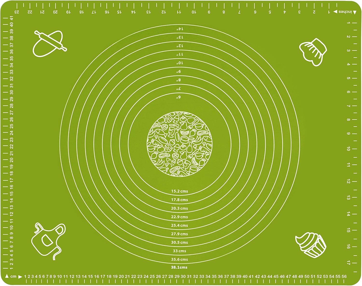 Silicone Baking Mat for Pastry Rolling Dough with Measurements,