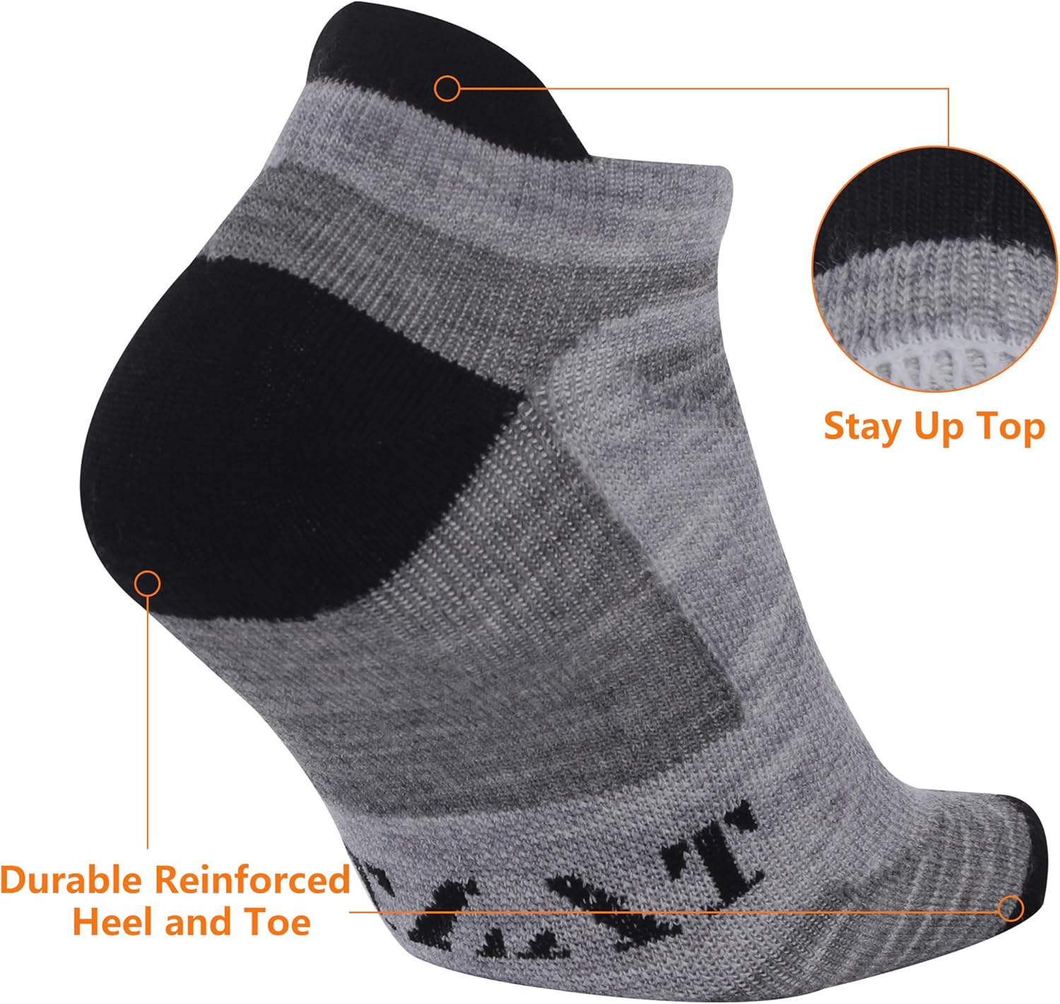 90% Merino Wool Low Cut Athletic Ultra-Light Running Ankle Socks, Tennis Golf Socks for Women & Men - Image 8