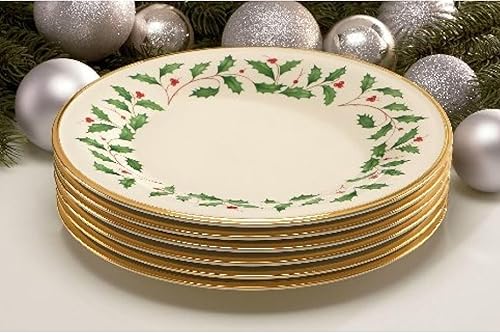 Miniatura 3 de Lenox 835217 Holiday - Juego de platos de cena navideños, compra 3 y obtén 6