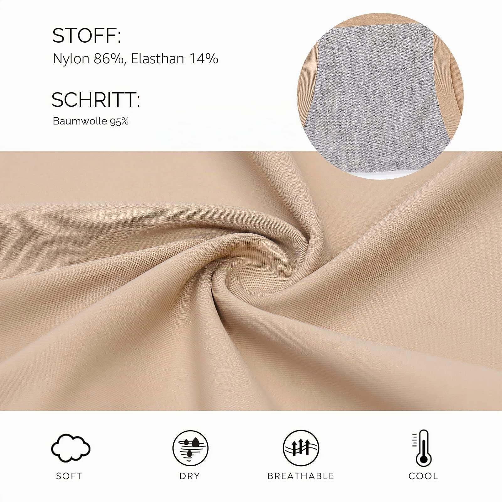 FallSweet No Show Slip mit hoher Taille Unterwäsche für Damen Seamless Panties, 5er Pack