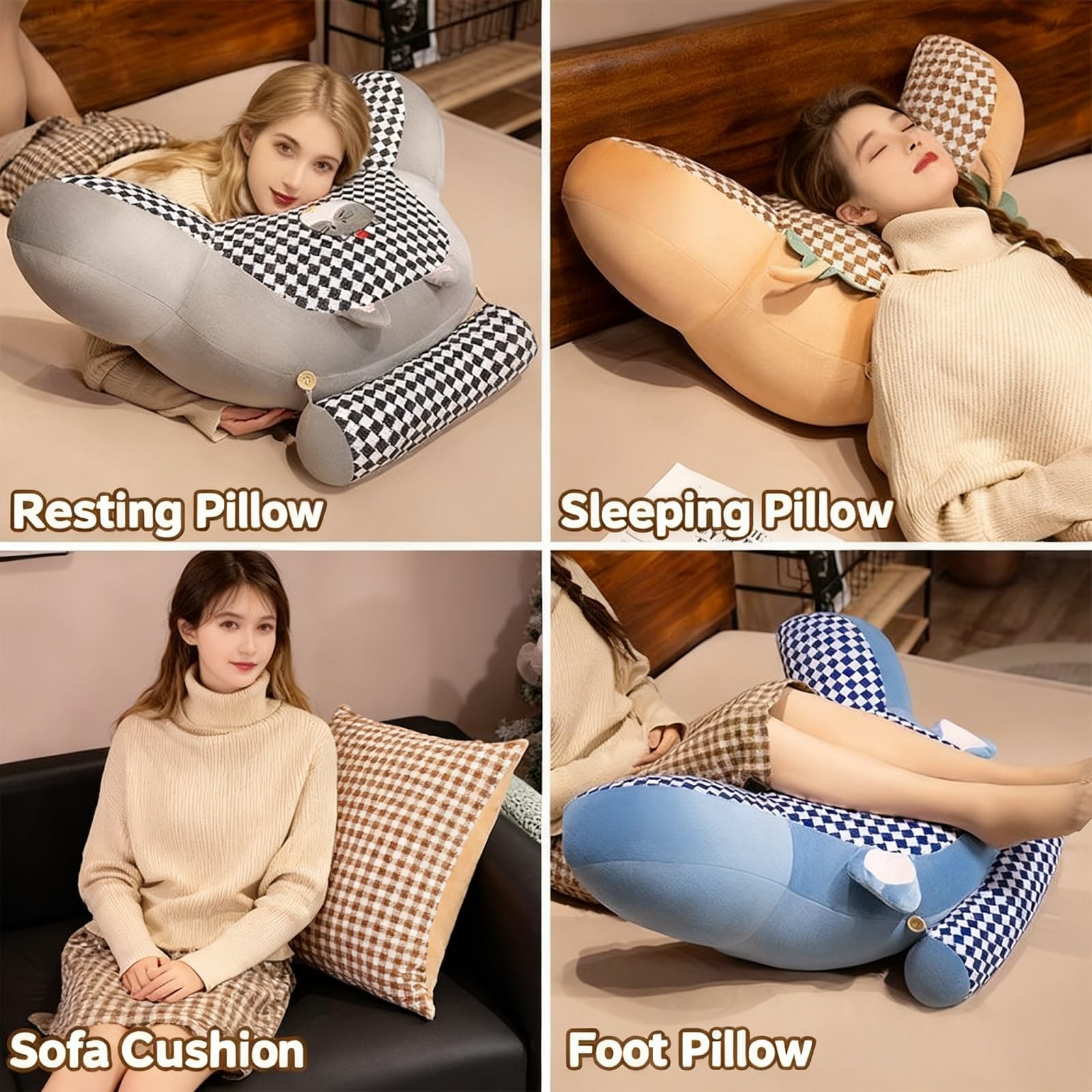Cojín Ergonómico 70x50cm, con Reposabrazos, Lumbar, Cama y Sofá | Funda Removible, Corrección Postura, Alivio Dolor, Ver TV, Apoyo Estudio, Uso Oficina, Tela Suave, Densidad Firme, Duradero