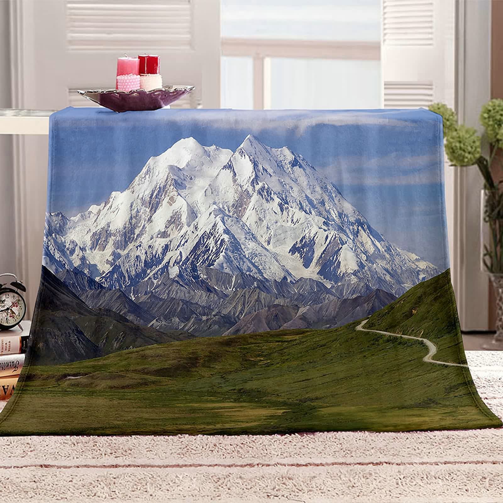 Aeici Couverture Polaire, Couverture Enfant Couverture 150x200 cm Montagne Couverture de Canapé pour Salon Canapé Lit