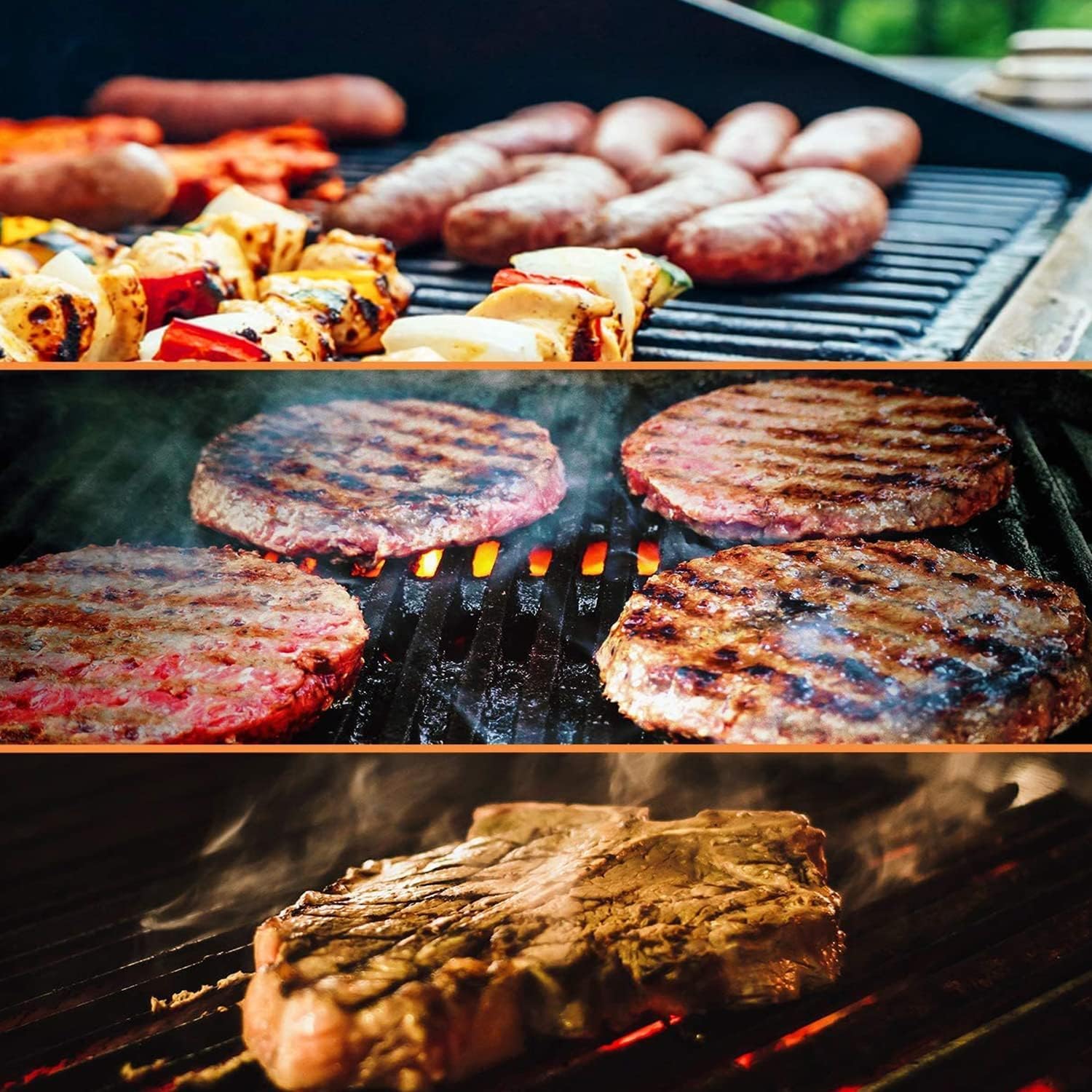 Griglia in ghisa per Enders Boston 3, Enders Monroe Pro 3, Charbroil, Barbecook Siesta 310, Landmann Triton 3 e 4, Profi Cook PC-GG 1058/1059, 43 x 63 cm, ricambio per griglia