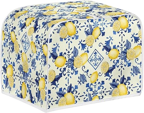 Vista 122 de Cubierta floral para tostadora de limón, 4 rebanadas de pan, tostadora, horno, cubierta a prueba de polvo, cubierta para electrodomésticos pequeños