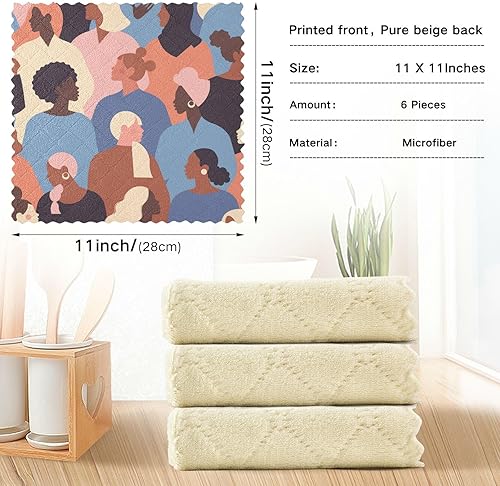 Miniatura 3 de Toallas de secado de coches de diferentes etnias femeninas con diferentes estilos de microfibra con tema extra grande, toallas de secado de platos