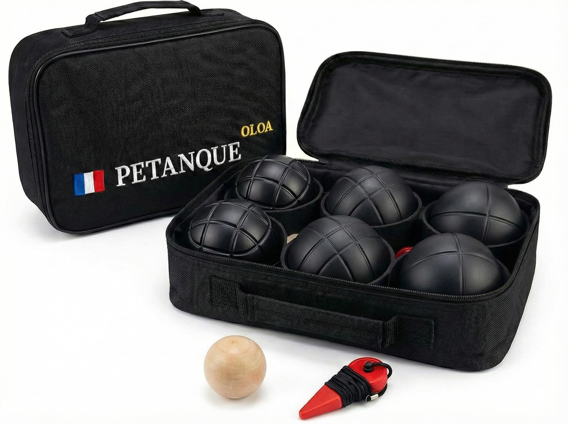 Amazon | OLOA ペタンク ボール （黒／ブラック) ステンレス／金属製