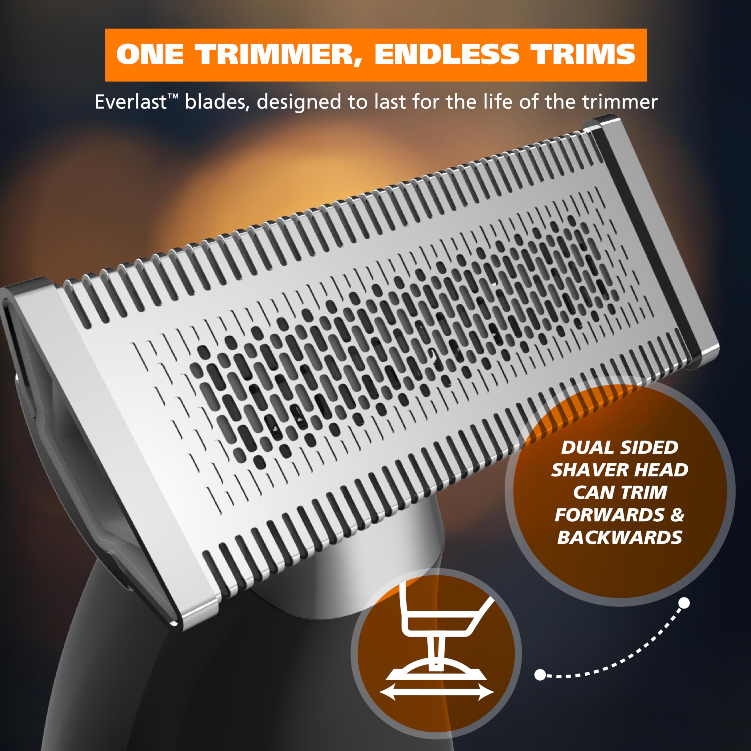 Wahl TrimNinja 2 in 1 Hybrid Electric Shaver & Ear Nose Trimmer for Men