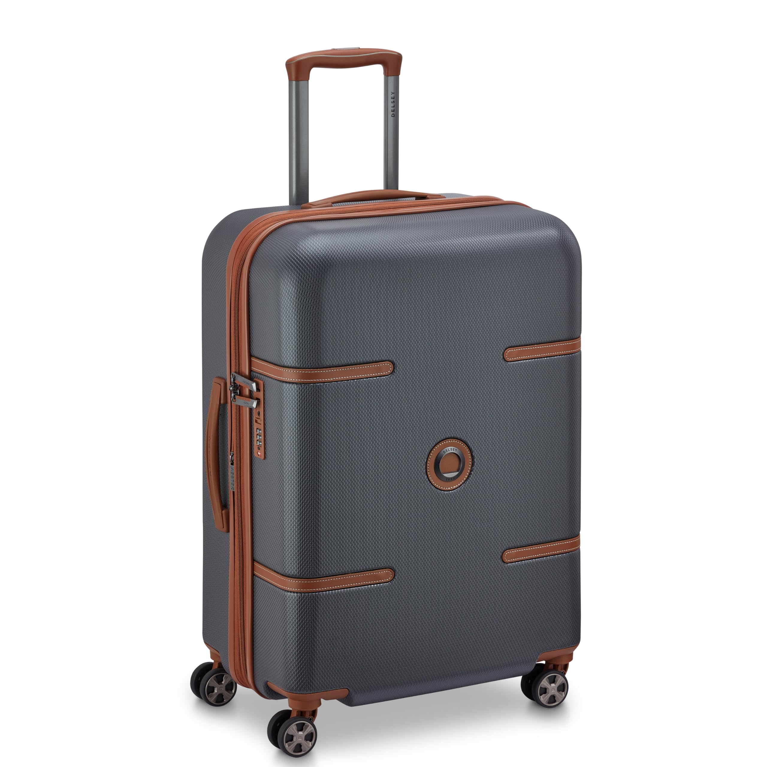 delsey paris Odette 55 cms Small Cabin Polycarbonate Hard Sided 8 Wheels and Expandable Spinner Suitcase/Trolley Bag for Travel with TSA Lock- Anthracite-picture-44