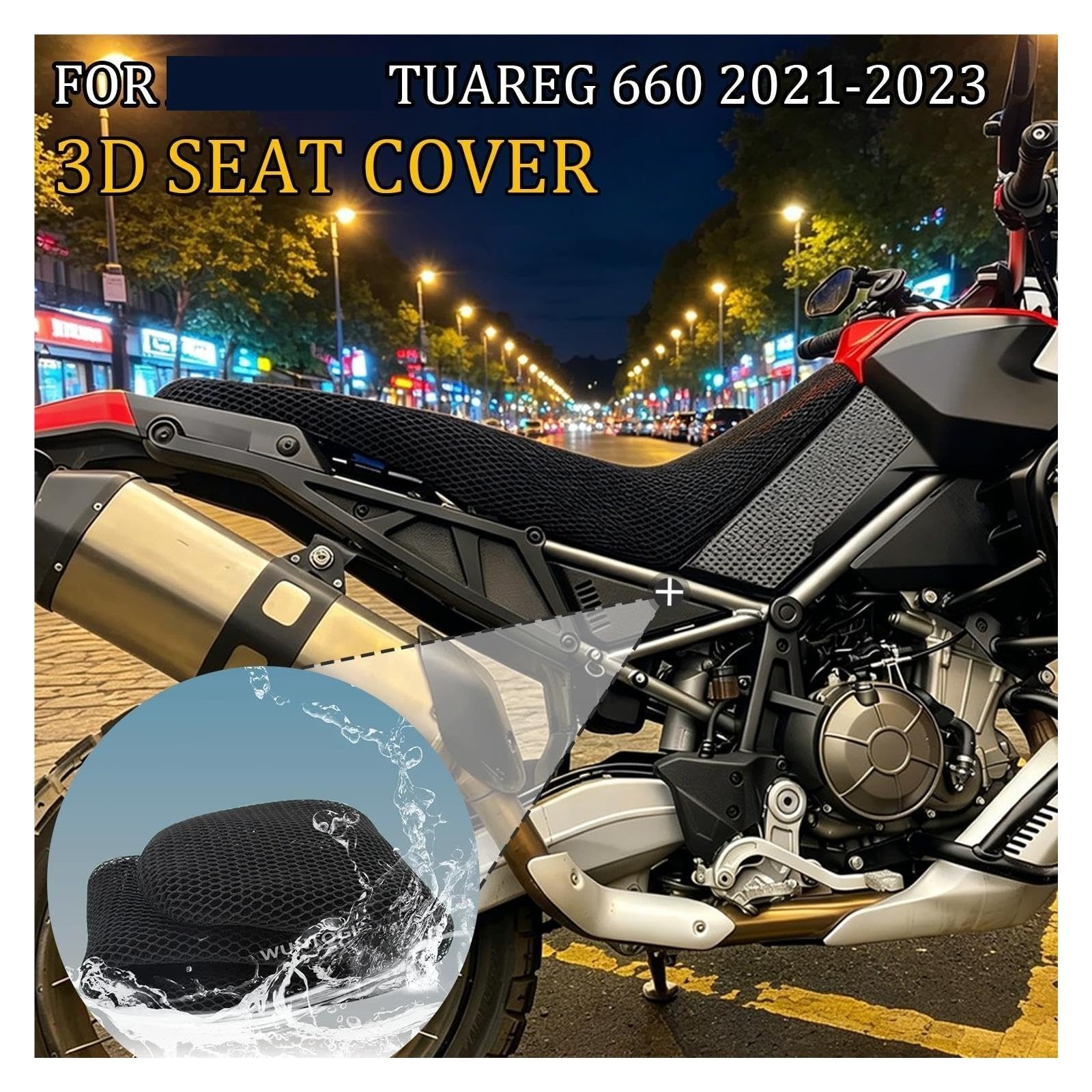 Coprisella Coprisedile Cuscino Moto Per APR&ILIA Tuareg 660