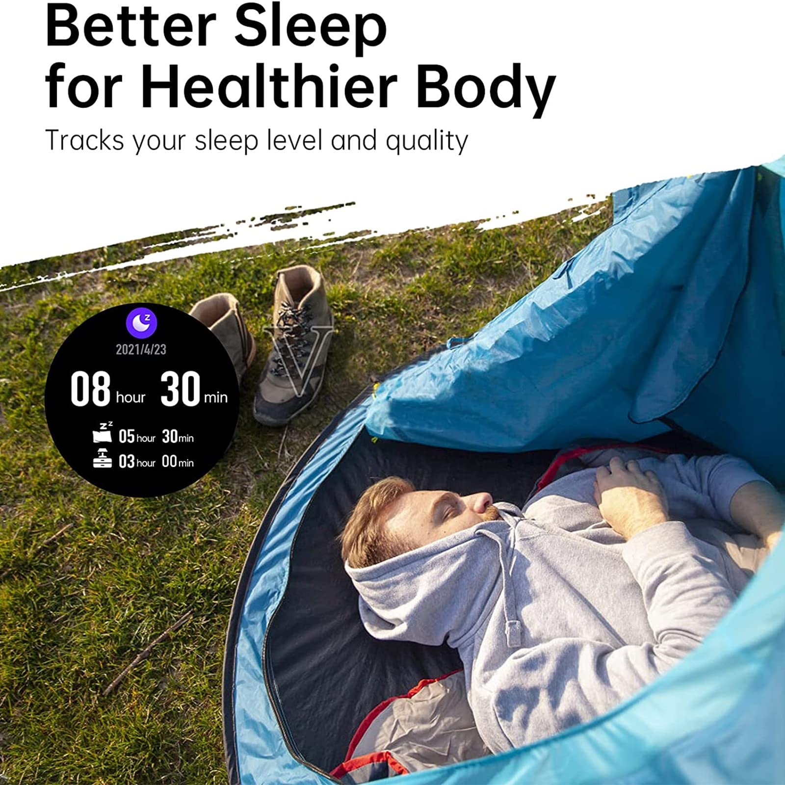 Smartwatch kompatybilny z IOS & Andriod, wodoodporny smartwatch IP68 3.4 cm dla mężczyzn i kobiet z pulsometrem, monitor aktywności z 24 trybami sportowymi, liczba kalorii odległości kroków, czarny