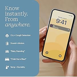 Nanit Pro Smart Baby Monitor - Camera & Floor Stand - 1080p Wi-Fi Video Camera, 2-Way Audio, See Your Baby from Anywhere, Sound/Motion/Cry Notifications, Night Vision
