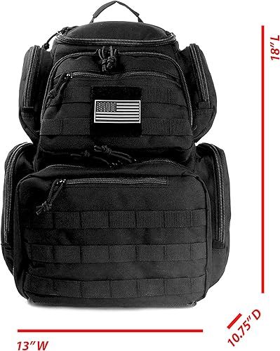 Miniatura 9 de K-Cliffs Mochila de pistola de campo de disparo  Hasta 5 pistolas  Almacenamiento dedicado para mag