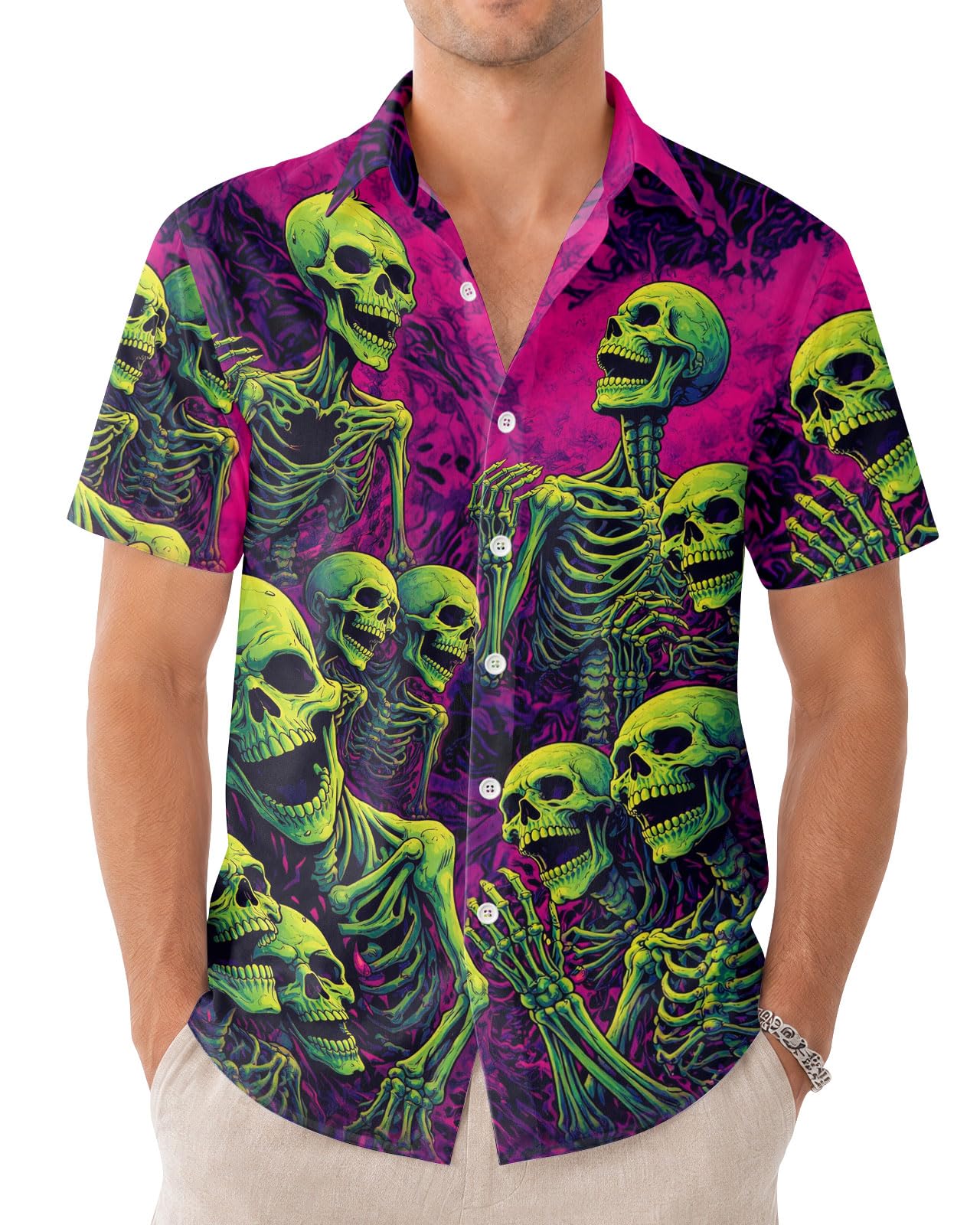 99TIMORO Movie Characters Halloween Shirt for Men Short Sleeve Top