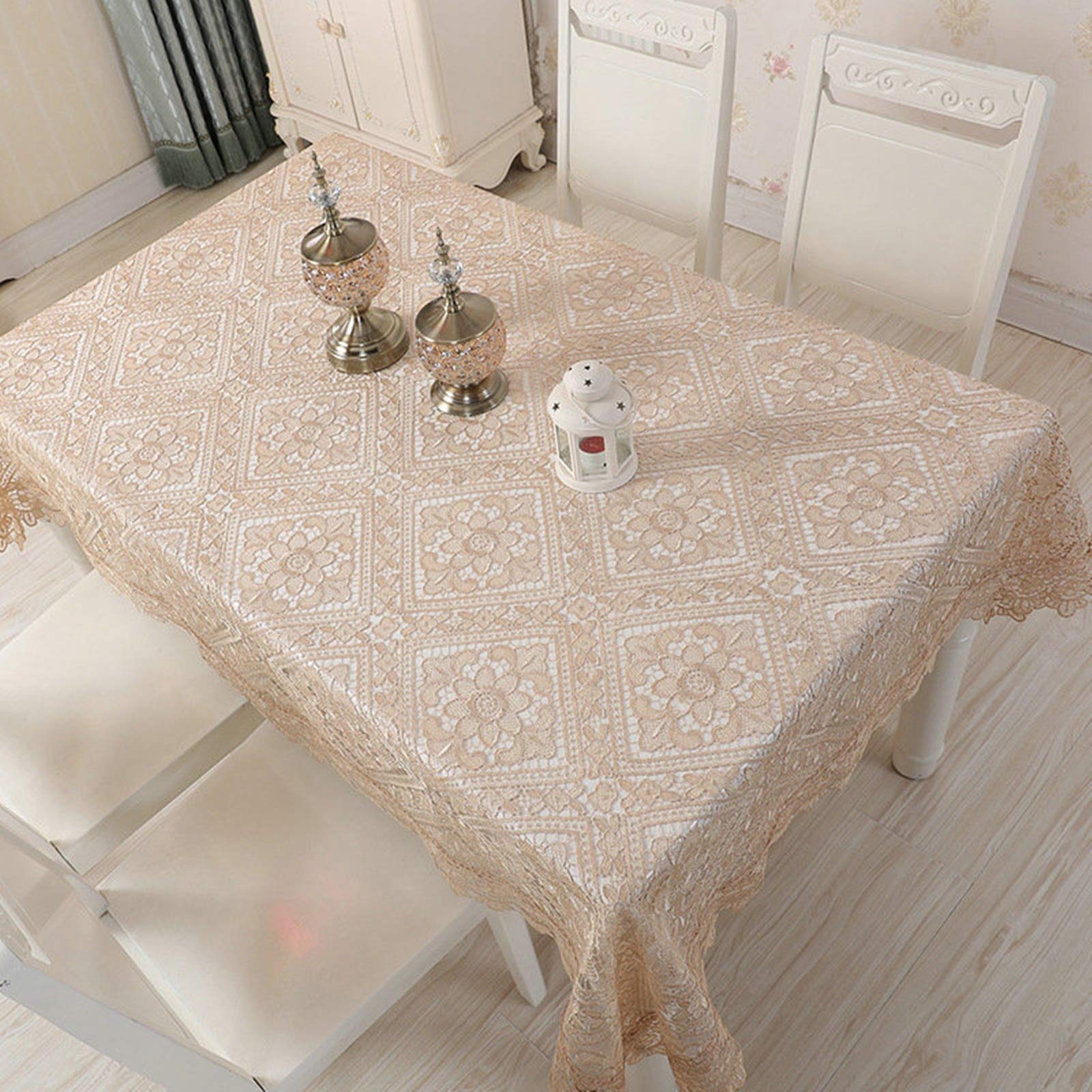 Nappe dentelle fleurs ajouré pour pique-nique et décoration de table bohème