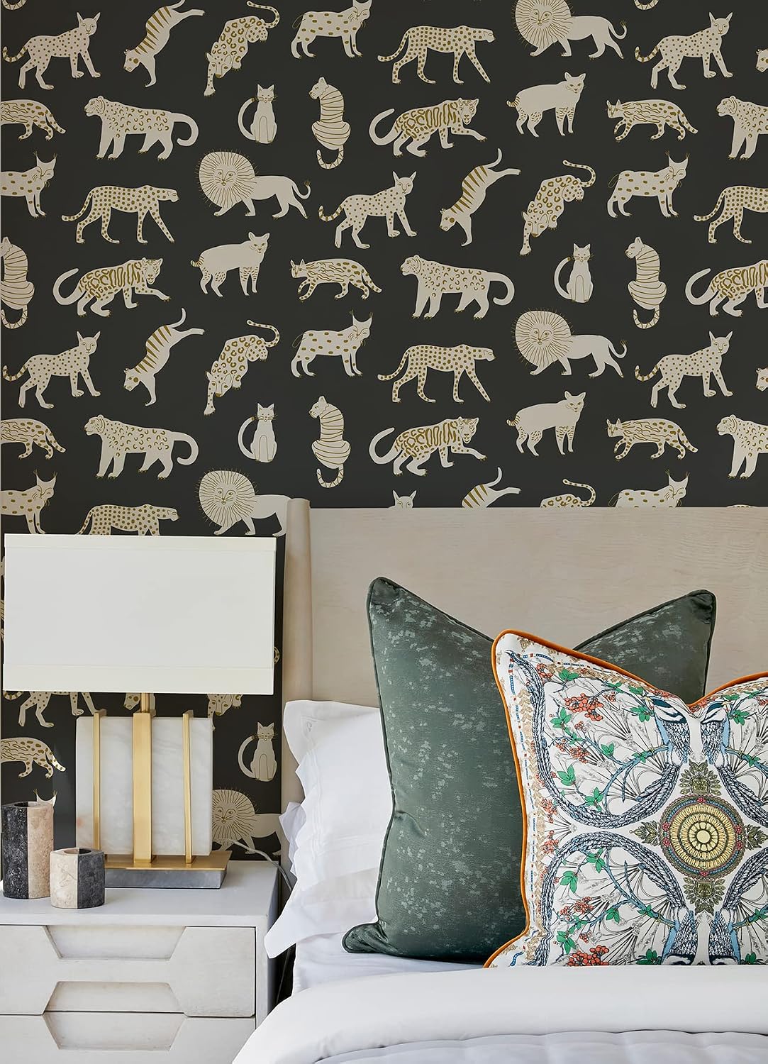 Leah Duncan Black Kitty Kitty Peel & Stick Wallpaper