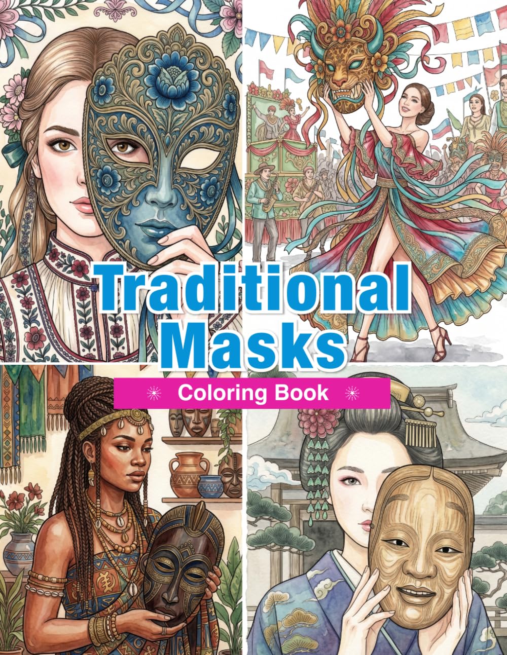 Traditional Costumes Around the World: Masks Edition: 50 Traditional Masks, Cultural Costumes, Ceremonial Festivals, and Folk Traditions from Around the World (World Traditional Fashion)