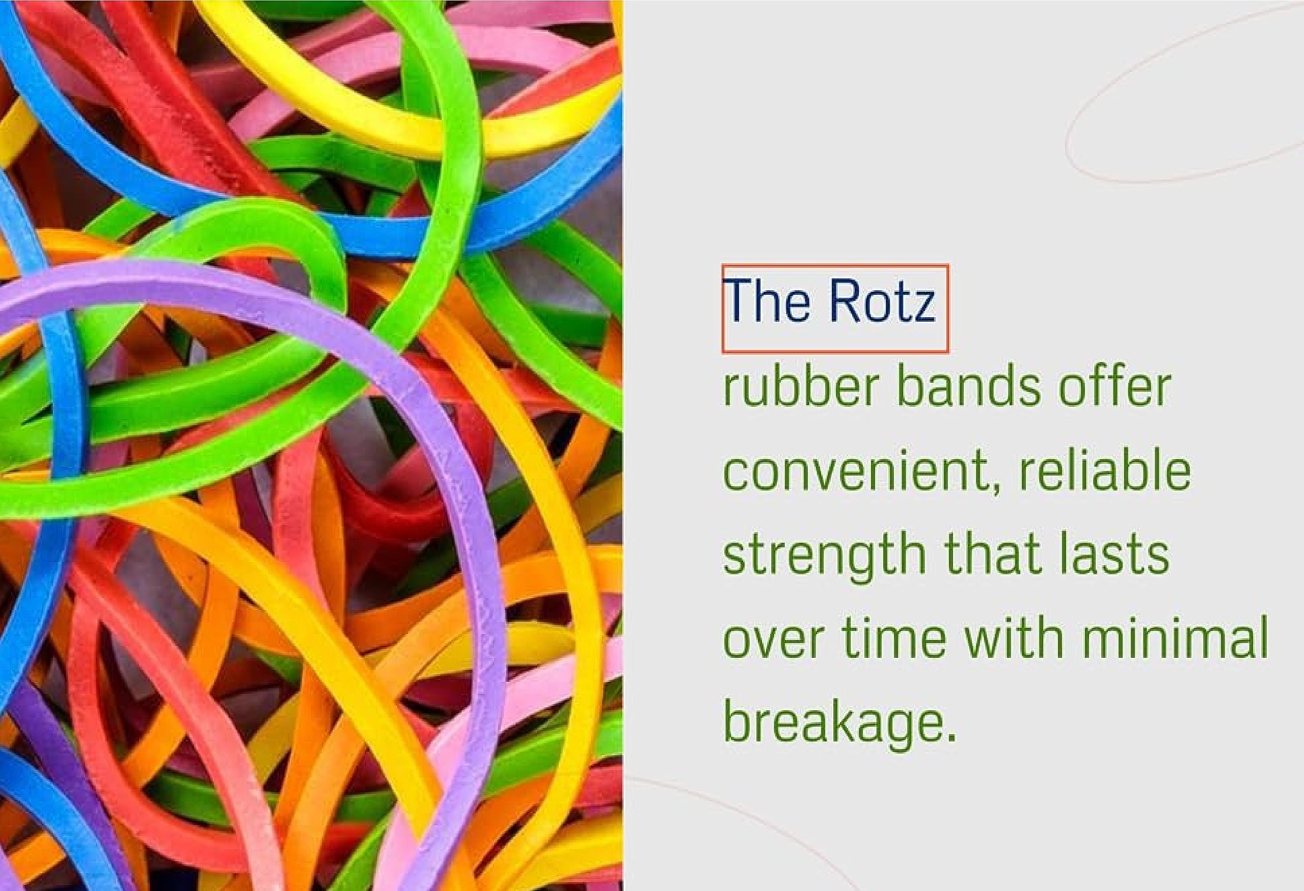 ROTZ Rubber Bands, 3-inch -Pack of 100g 3