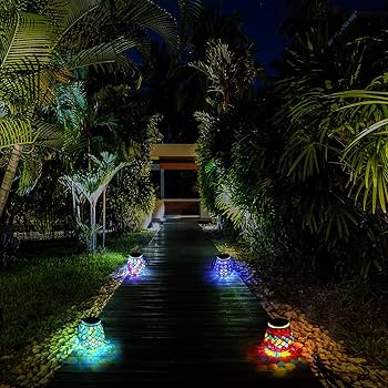 ライト・ランタン MAKOTO Solar Pathway Lights, 2 Pack LED Solar Outdoor Lights, New