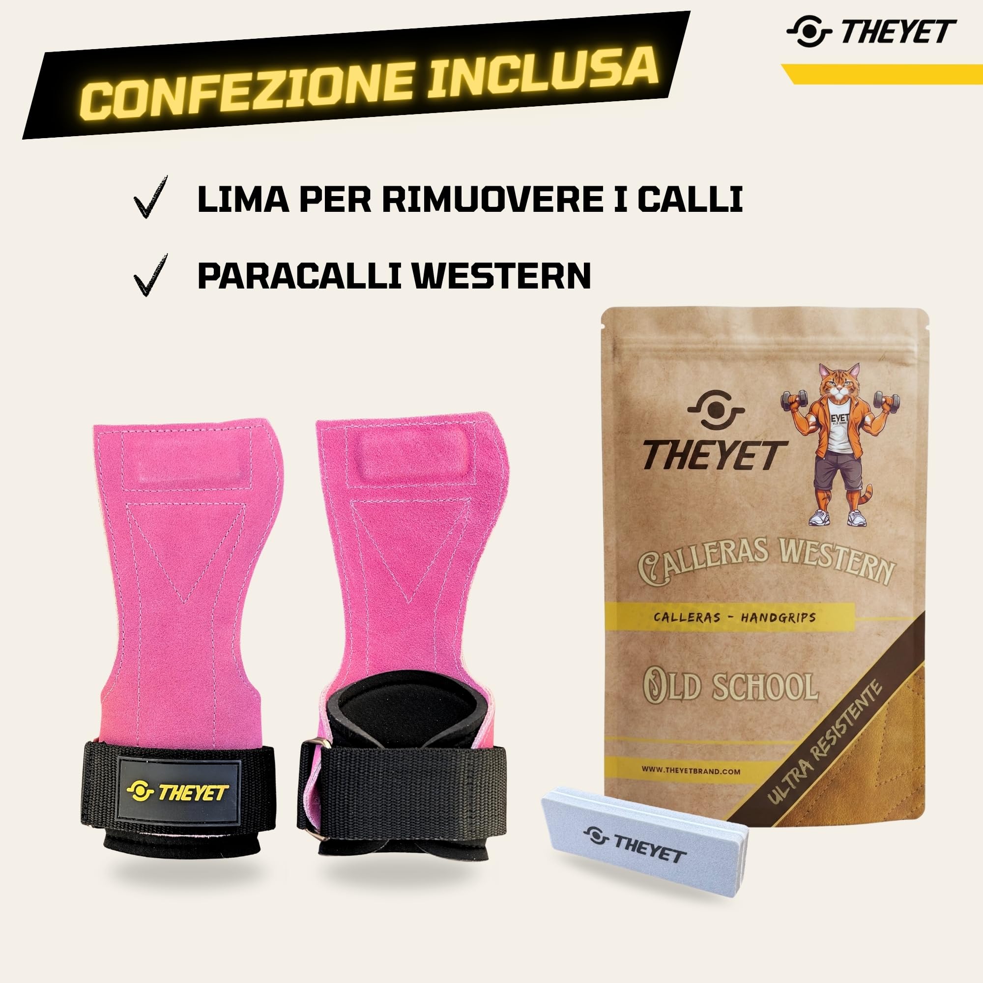 Guanti da Palestra Crossfit in Pelle Senza Fori per Uomo e Donna Protezione Mani Trazioni Pesi