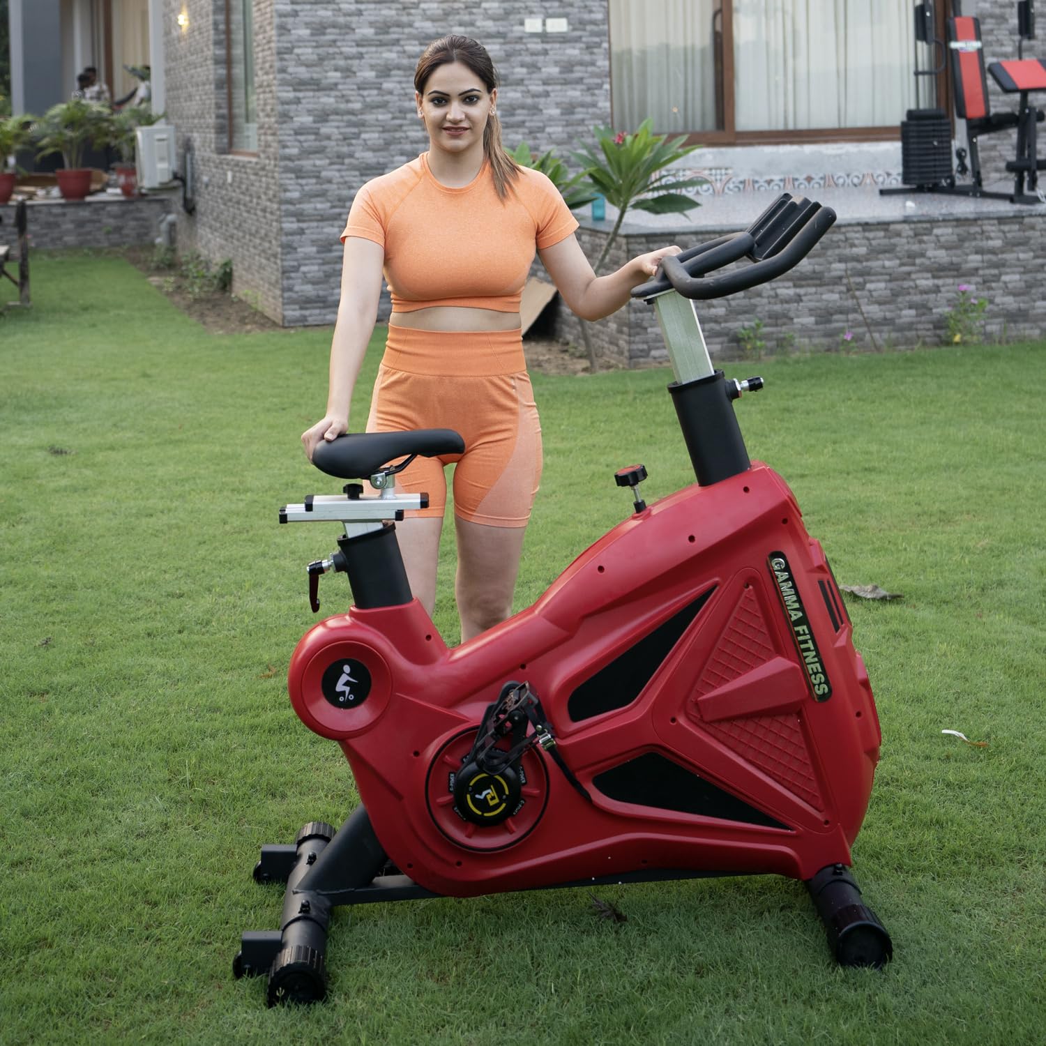 Gamma Fitness Commercial Heavy Duty Spin Bike SB-624 For Commercial Gym or Home Gym Workout / 28 kg Flywheel / 150 Kg Max User Weight (B0C8QPCNHF) Amazon Price History, Amazon Price Tracker