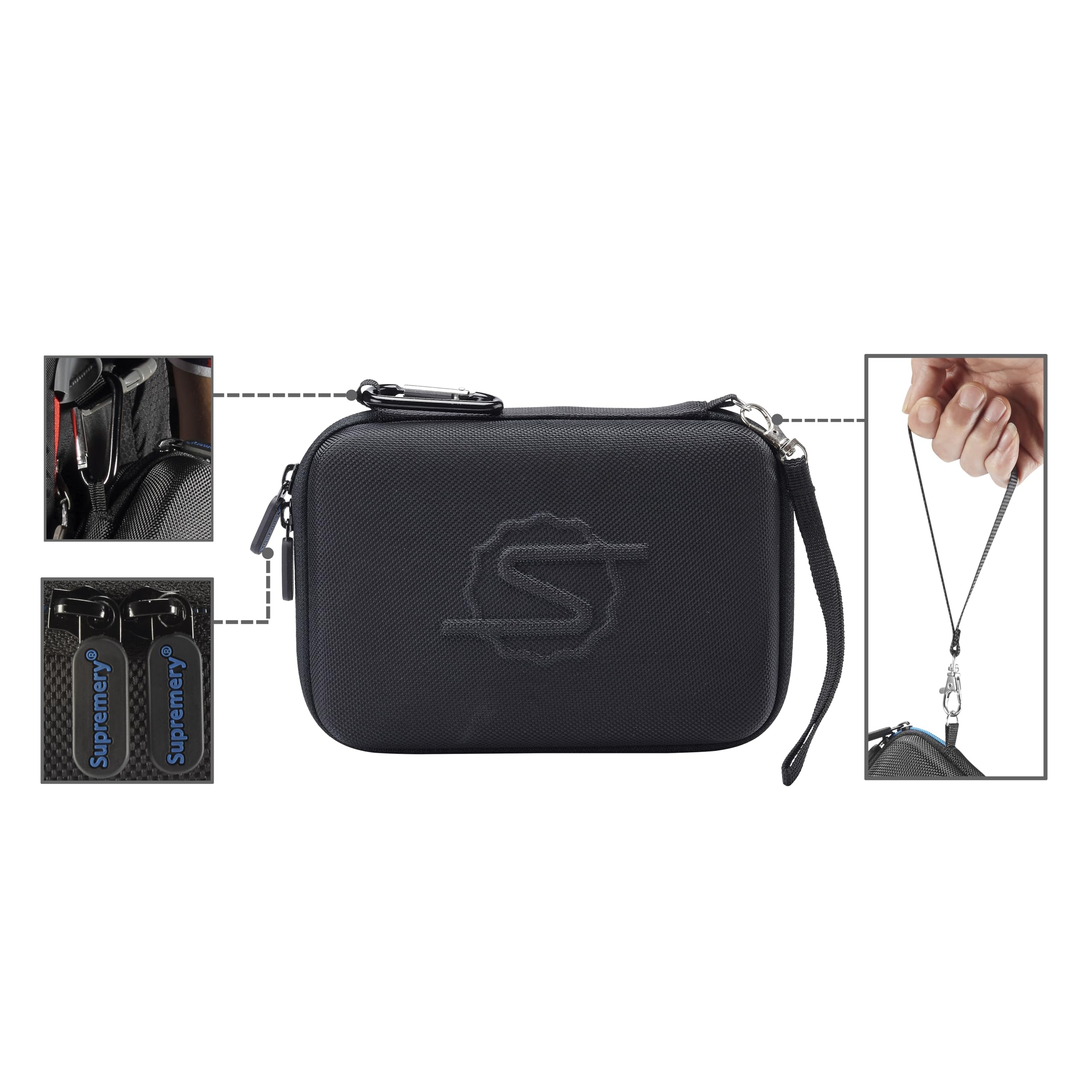 Etui ochronne Supremery kompatybilne z akcesorium do parownika Xmax V3 Pro Vaporizer, czarno-niebieskie