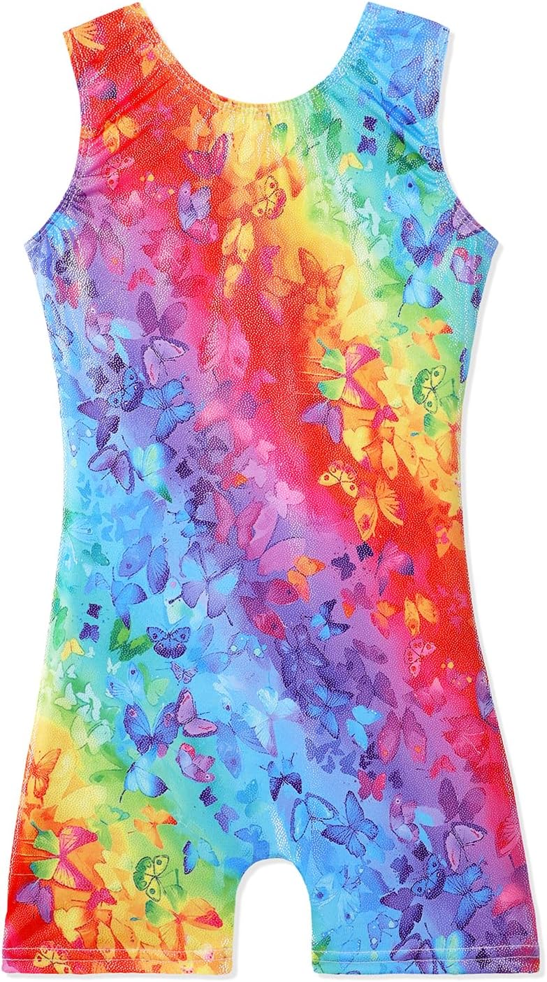 BelovanceGymnastics Leotards for Toddler Girls Gym Suits Dance Leotard Sparkly Rainbow Dinosaur Leopard Stars Biketard