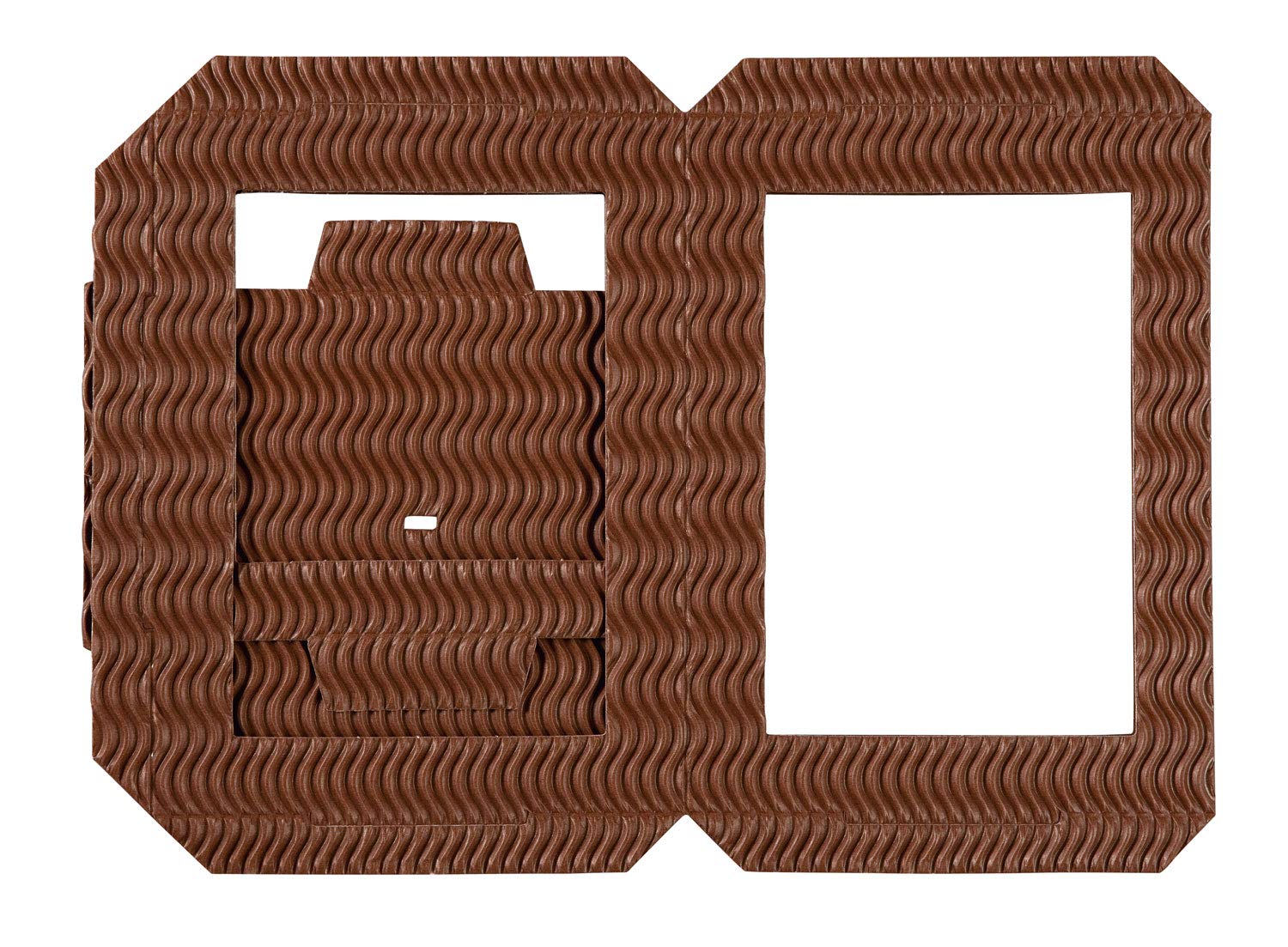 Folia Laternen Rohlinge - 5 Stück Schokobraun | Wellpappe Bastelset Ohne Kleber | 13,5x13,5x18 Cm