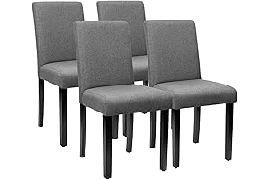 Furniwell Clearance Dining Chair Padded Grey Set of 4