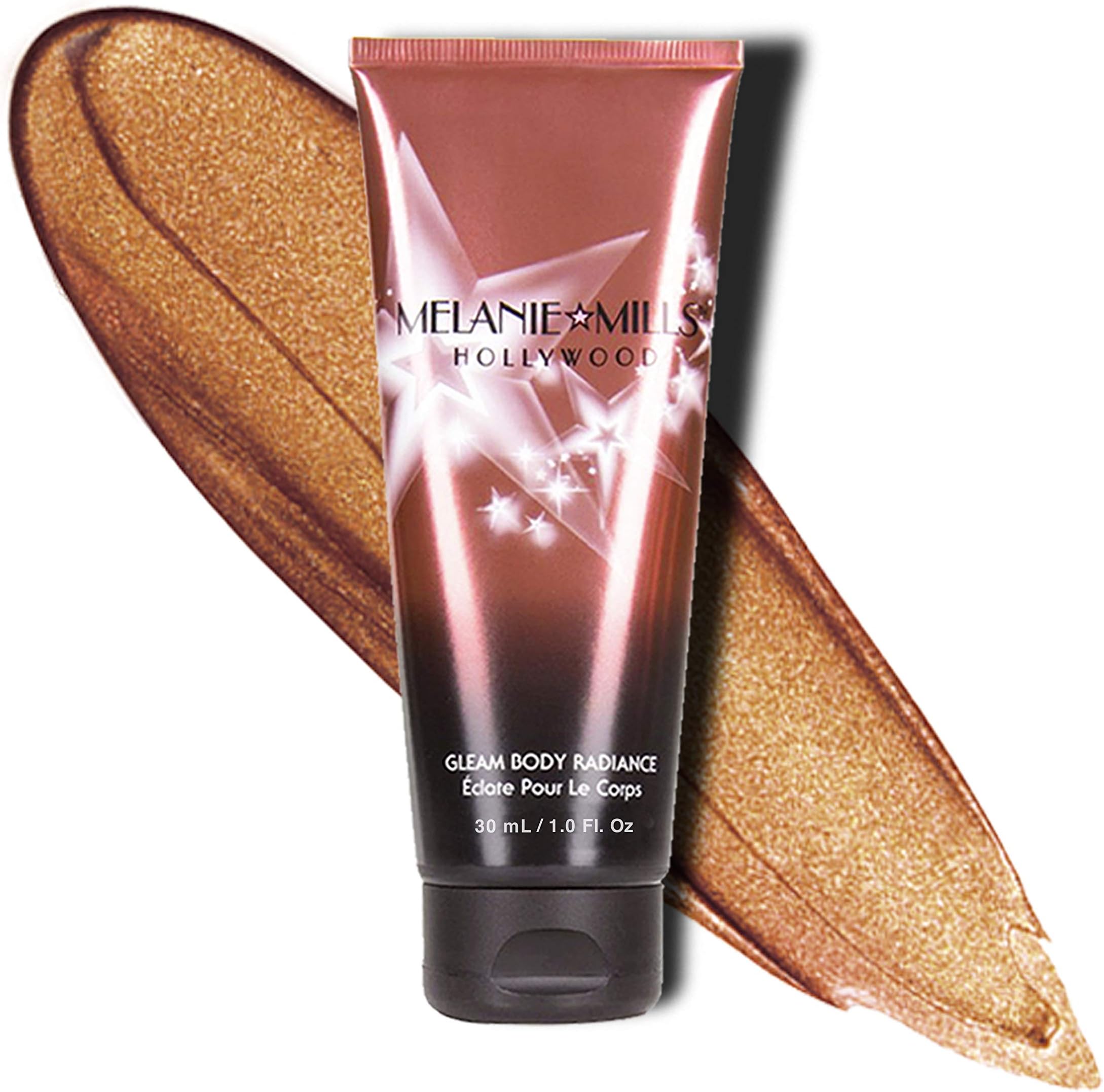 Gleam Body Radiance All In One Makeup, Moisturizer & Glow For Face & Body - Deep Gold, Mini 1 fl.oz.