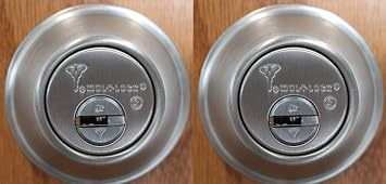 Set of 2 High Security Mul-T Lock Cronus Junior Deadbolts with 5 Keys Both keyed Alike Stainless Steel