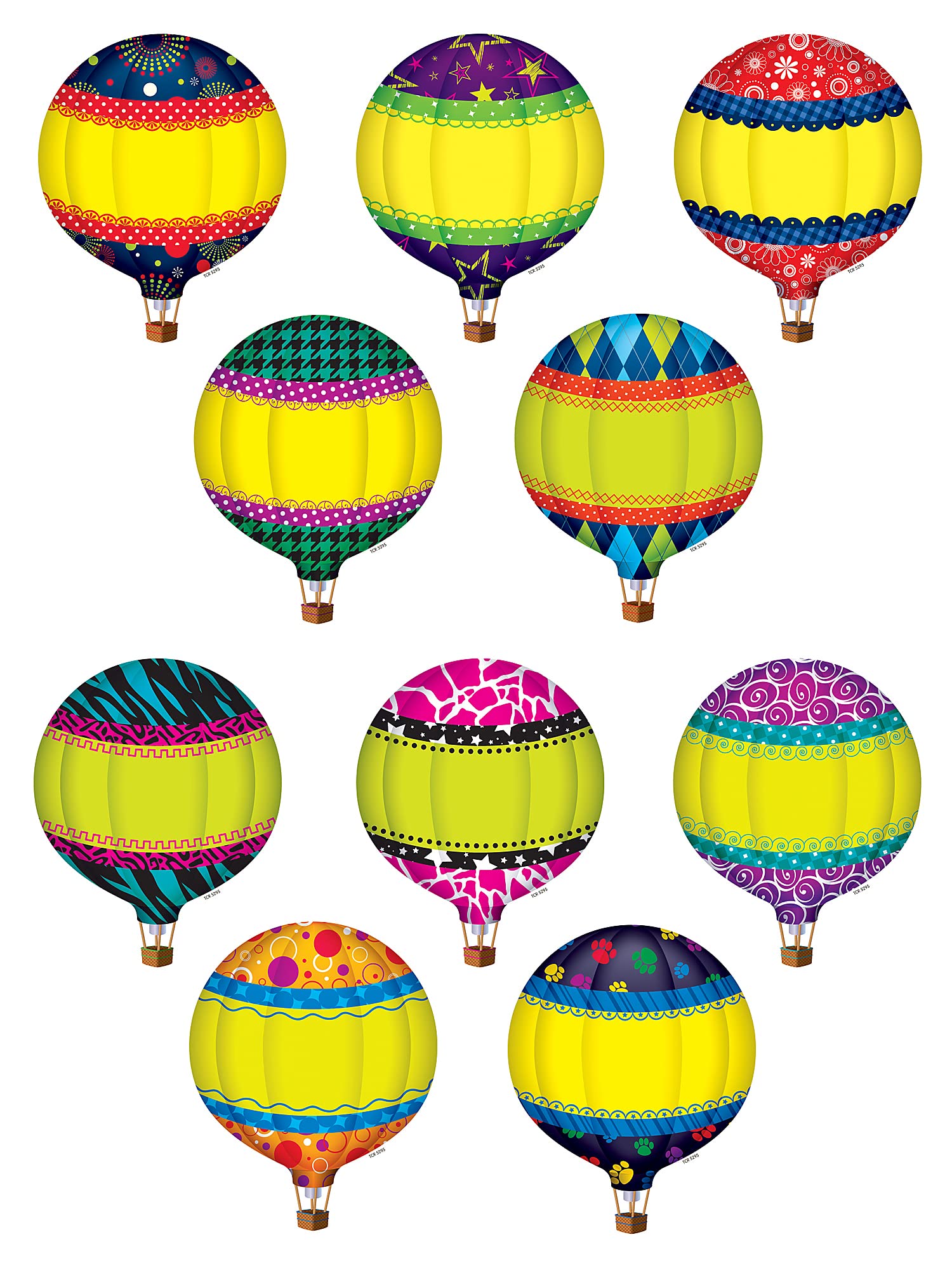 Amazon.com: Teacher Created Resources Hot Air Balloons Accents (5295) :  Toys & Games