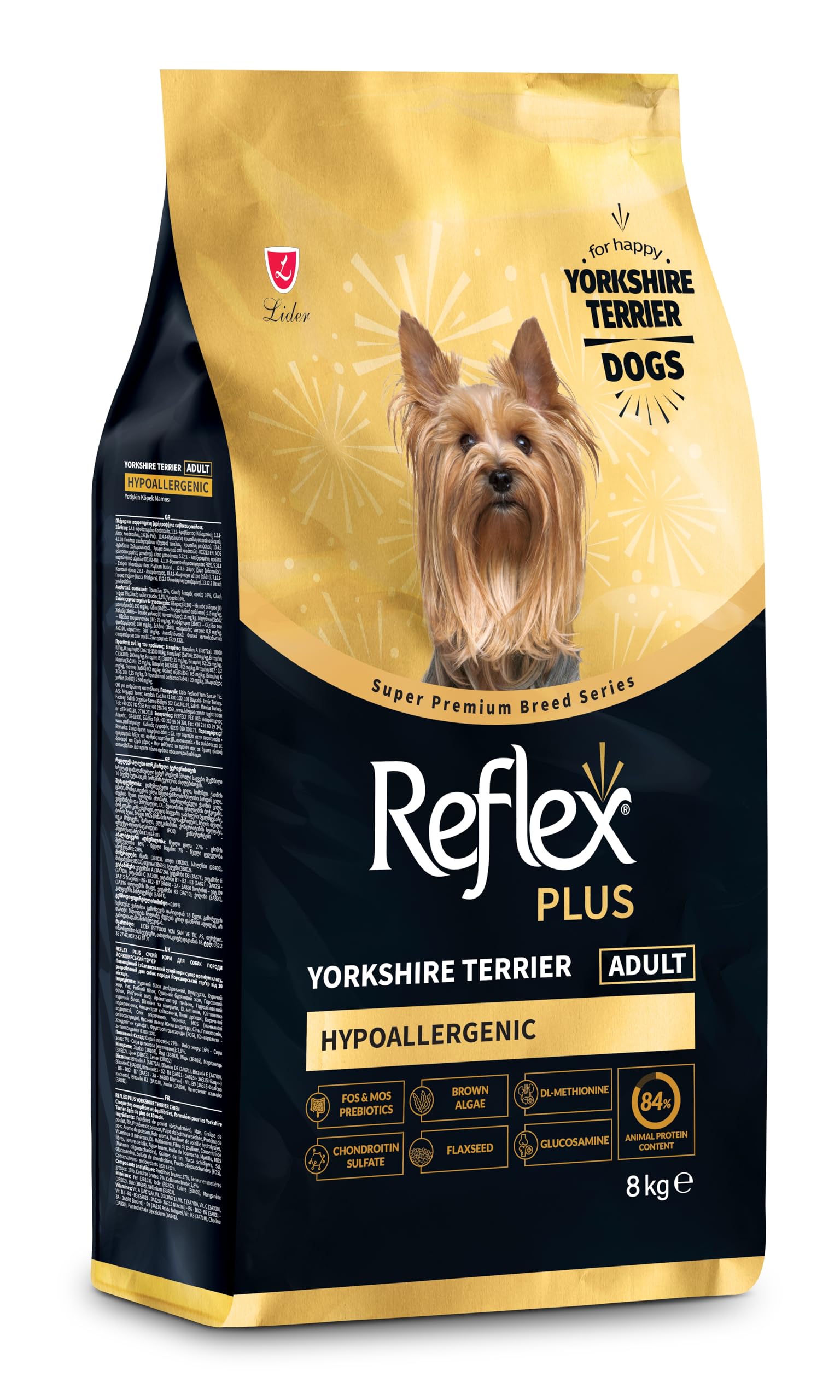 REFLEX PLUS Yorkshire Terrier Yetişkin Köpek Maması 8 KG