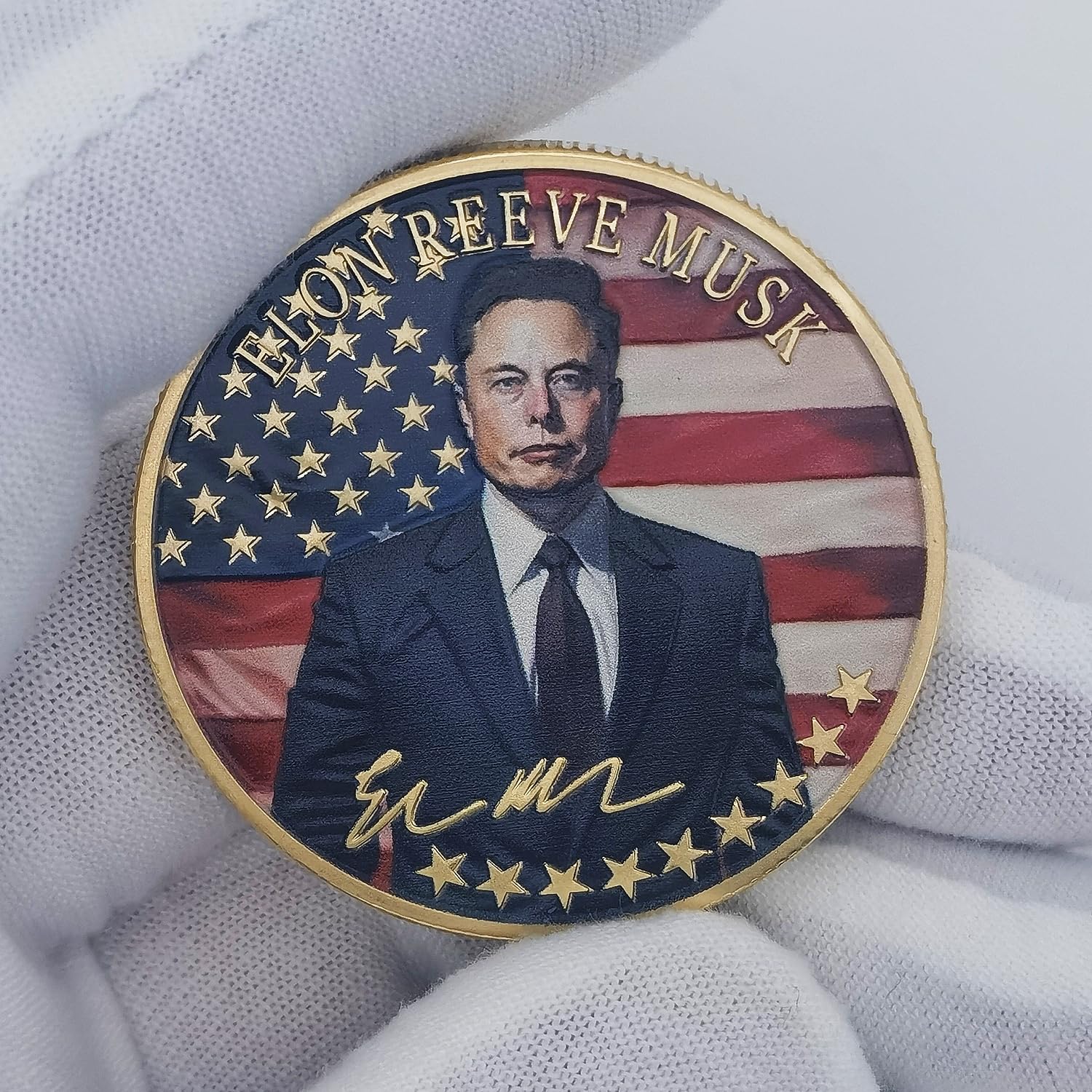 Elon Musk Challenge Coin Don't Confuse Schooling with Education, regalo da collezione (dorato)