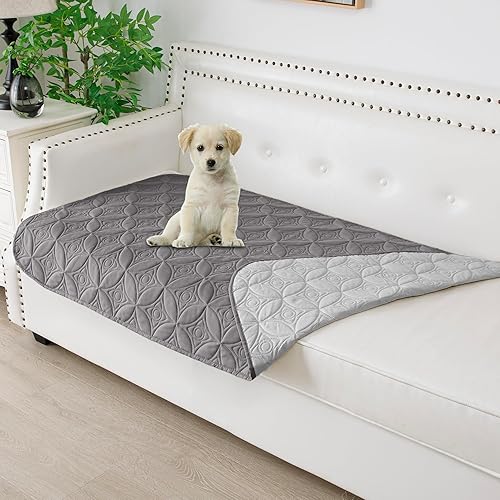 Miniatura 25 de Manta impermeable para perros, 30x30 pulgadas, fundas pequeñas para sofá, silla y cama para mascotas; protector para muebles lavable y reversible -