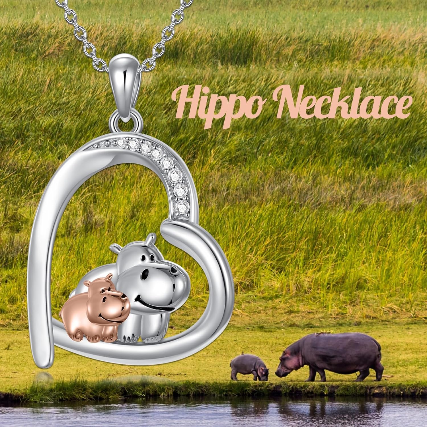 Bunny/Sunflower/Hippo/Pig/Raccoon/Otter/Frog/Giraffe/Highland Cow/Cow/Fox/Hummingbird Necklace 925 Sterling Silver for Women Girls Animal Pendant Jewelry Mother's Day Christmas Gifts
