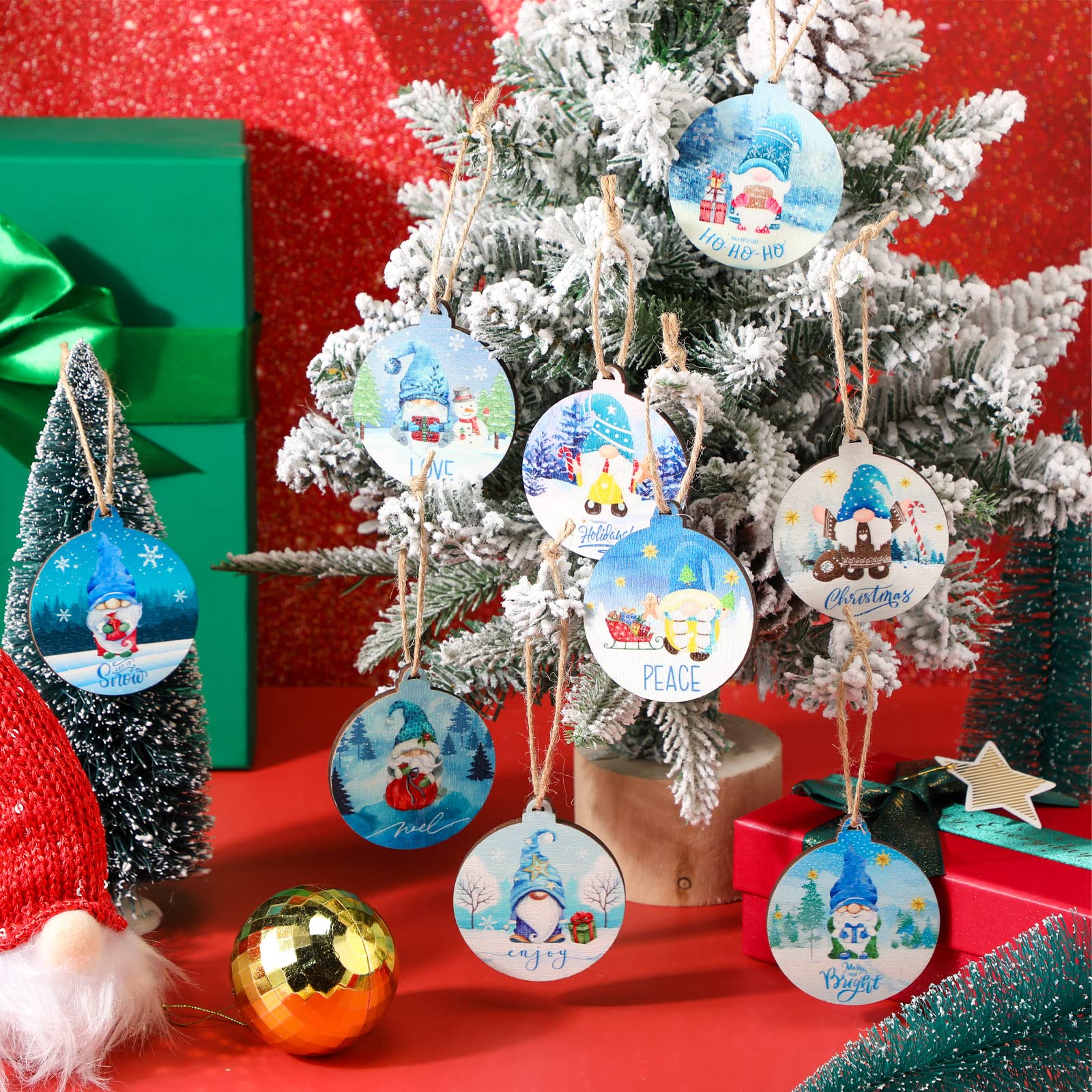 36 Pièces Decoration Noel Sapin Suspension, Étiquettes