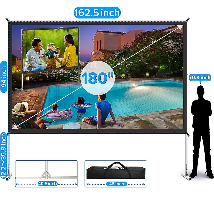 Amazon | プロジェクタースクリーン ポータブル 両面使用