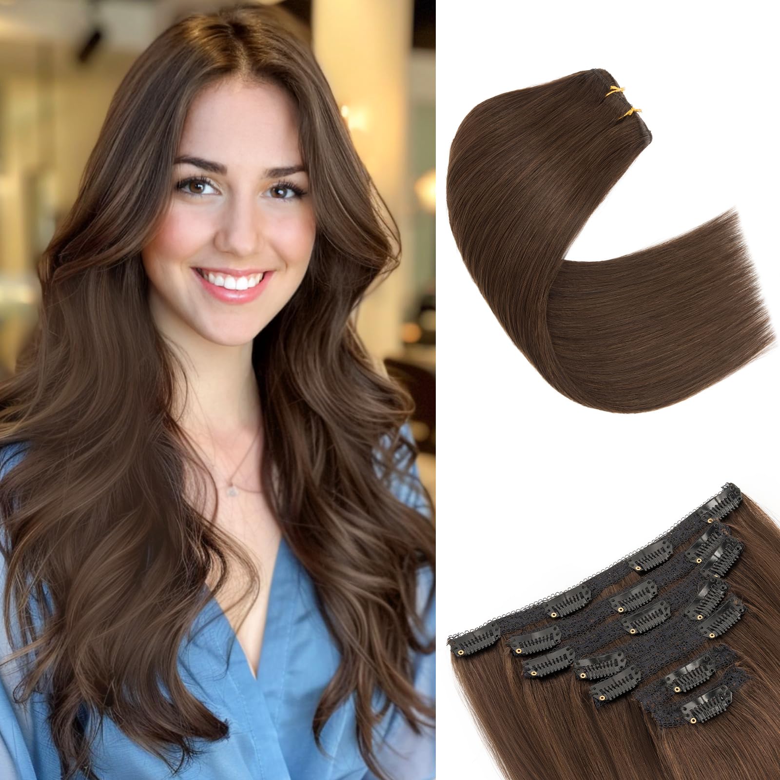 SEGOHAIR Clip in Hair Extensions Human Hair