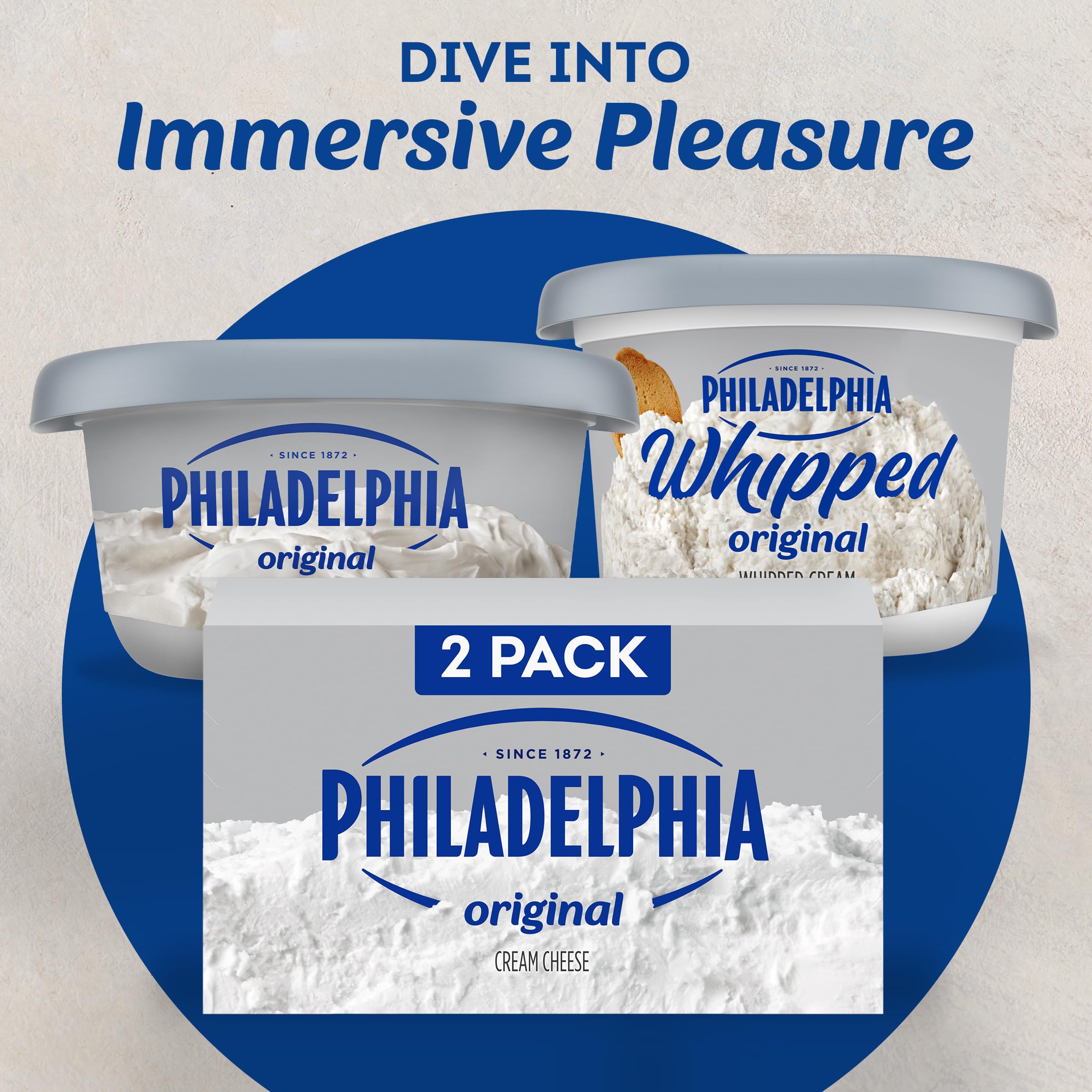 Philadelphia Cream Cheese 2 Blocks for Recipes and Baking Original No Artificial Preservatives Flavors or Dye 8 oz — view 9