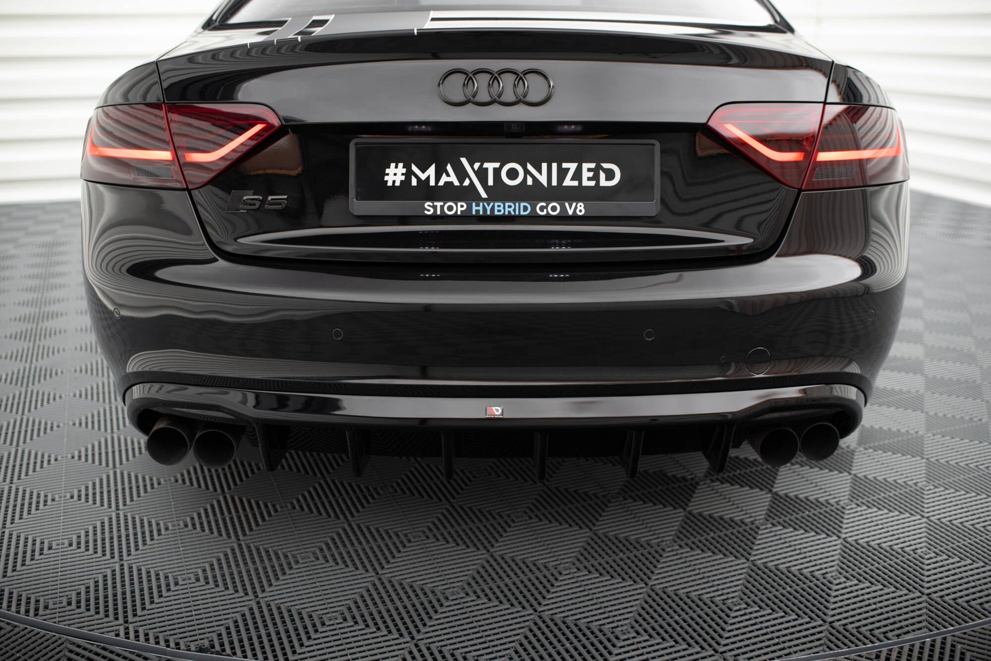 Maxton Design Heckdiffusor V.3 für Audi S5 / A5 S-Line Coupe/Cabrio B8 8T (2007-2011) Hochglanz schwarz