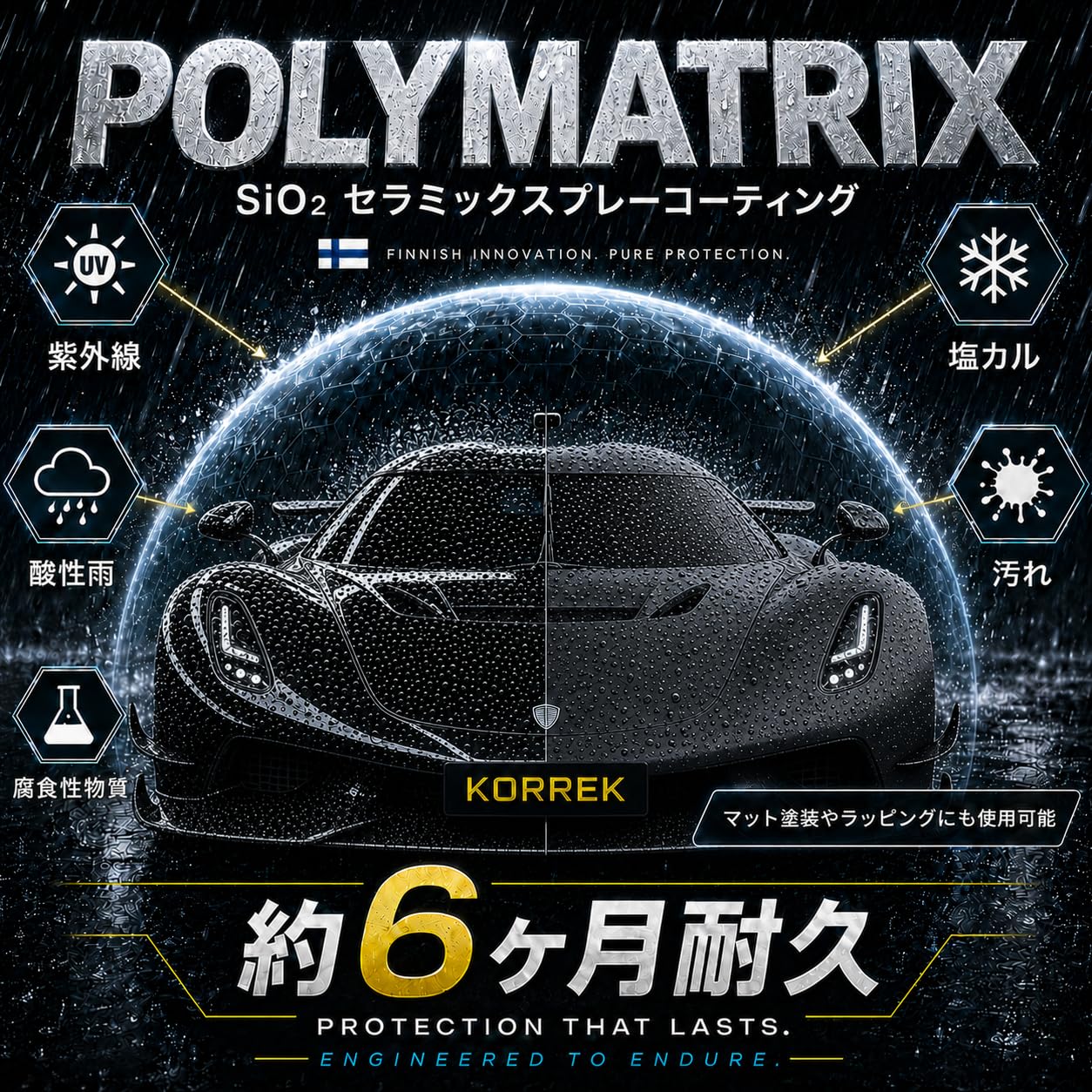 Amazon.co.jp: KORREK コアレック プロ コーティング剤 ポリ