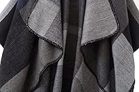 Vista 174 de Urban CoCo Poncho de colores para mujer, chal con frente abierto, color en bloques