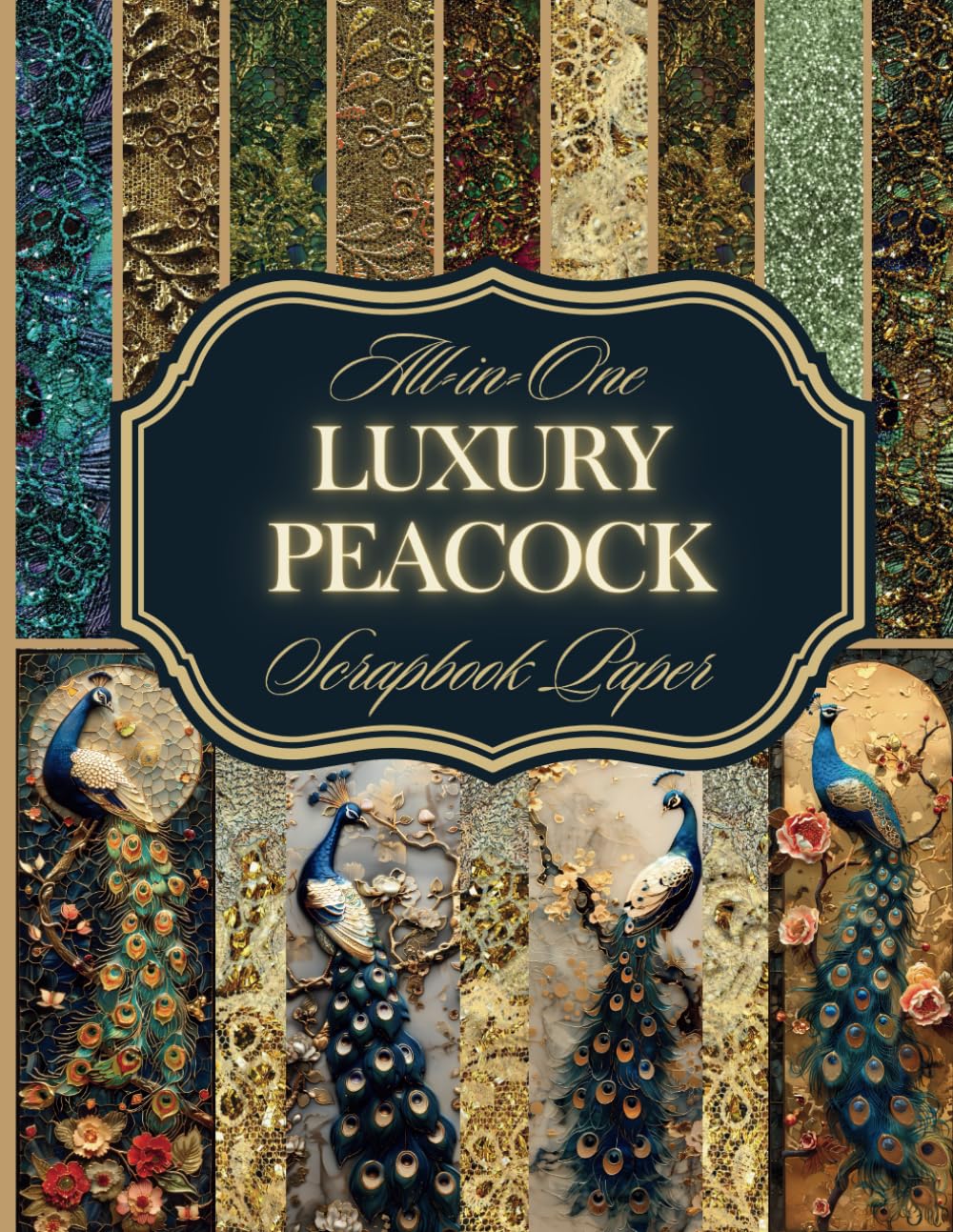 Luxury Peacock Scrapbook Paper: A Stunning Set for Junk Journaling, Scrapbooking, Card Making and More (All-in-One Kit, All You Need for Your Papercraft Masterpiece)