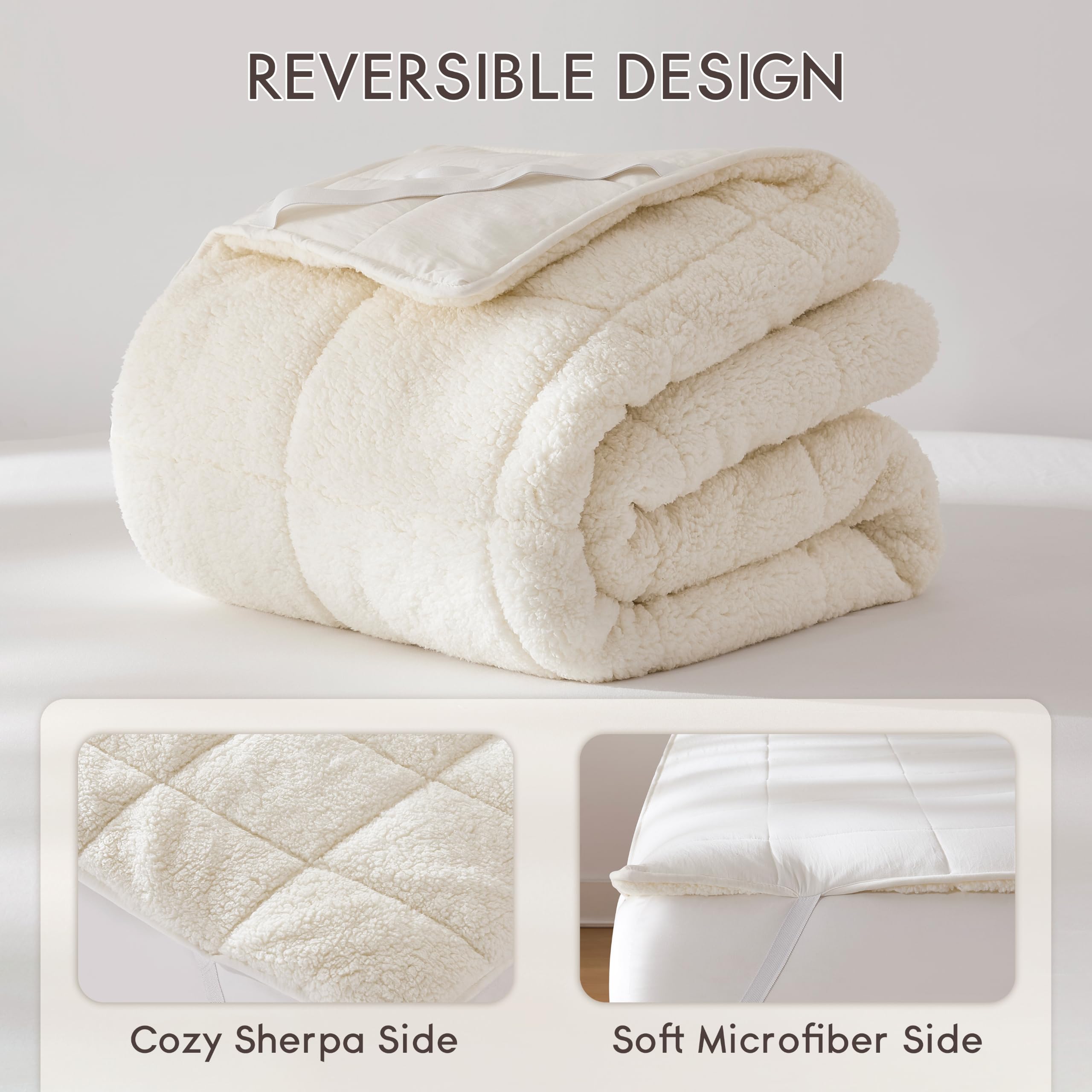 R.SHARE Sherpa Coprimaterasso Matrimoniale, Reversibile,180x200