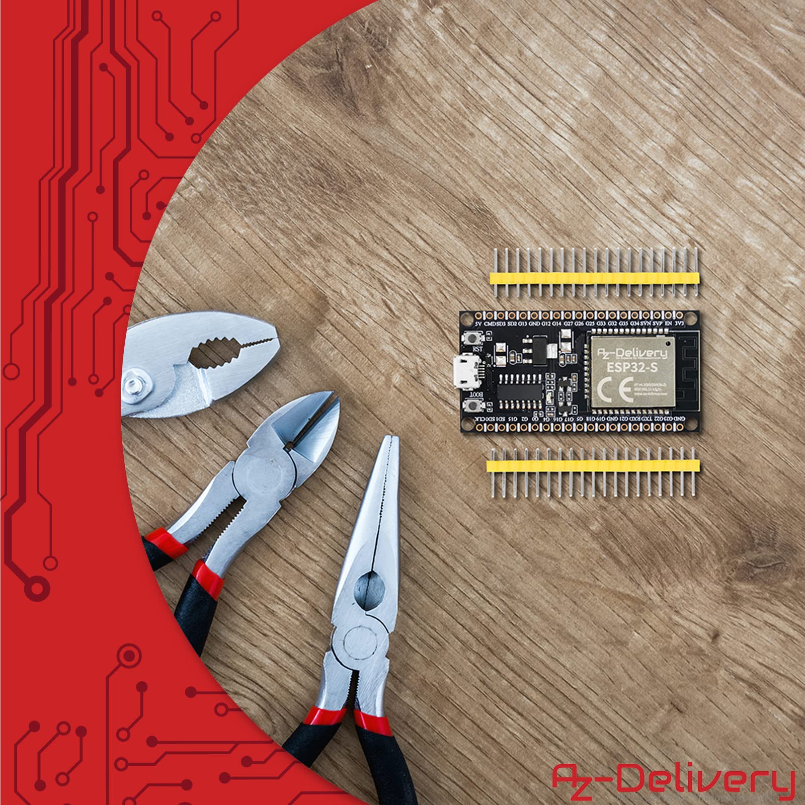 AZDelivery ESP-32S Dev Kit C NodeMCU moduły WLAN WiFi Development Board z CH340 (następca modelu ESP8266) i kompatybilny z Arduino wraz z e-bookiem!
