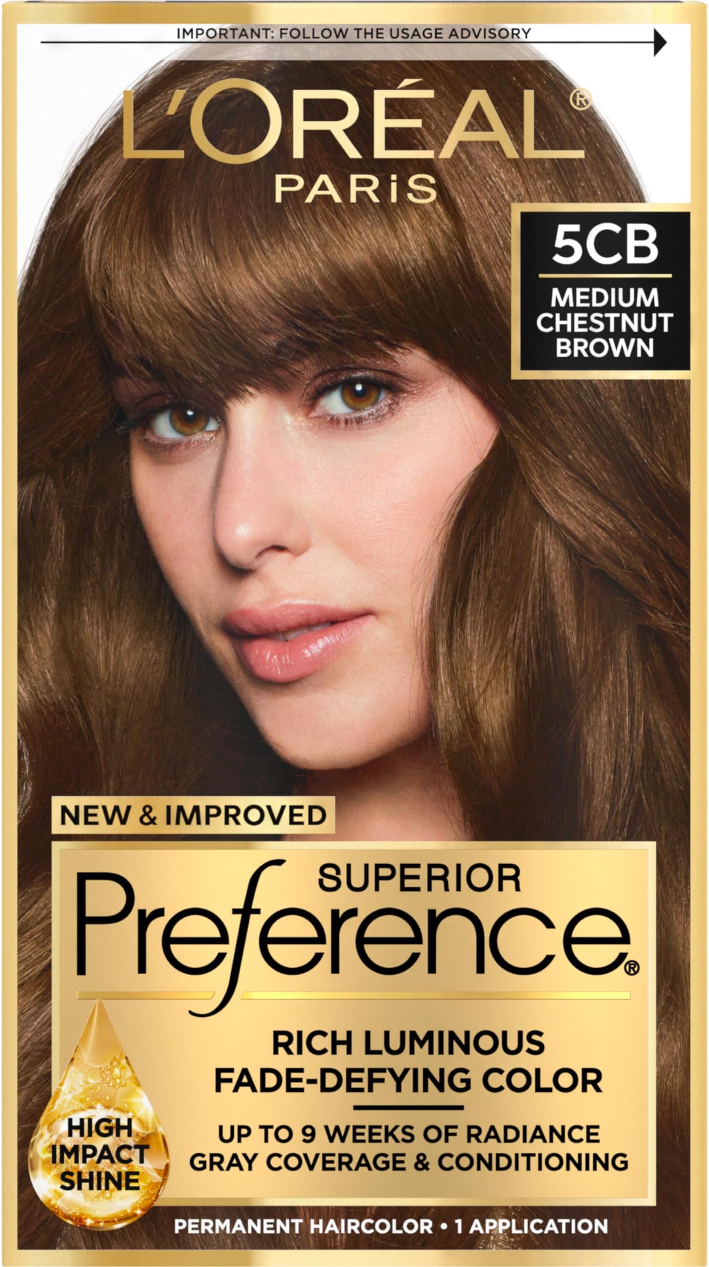 L'Oreal Paris Superior Preference Color Care System Medium Chestnut Brown 5CB