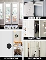 Vista 2 de Lethato Hardware de Puerta de Bolsillo Negro, Cerradura de Puerta de Bolsillo, Pestillo de Puerta de Bolsillo, Cerradura de Privacidad de Puerta