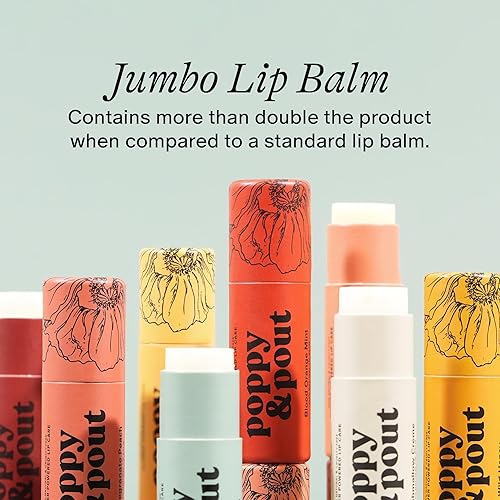 Miniatura 6 de Poppy & Pout Set de cuidado de labios  Bálsamo labial y exfoliante  Tubos de cartón sostenible y frascos de vidrio, totalmente naturales, cera de