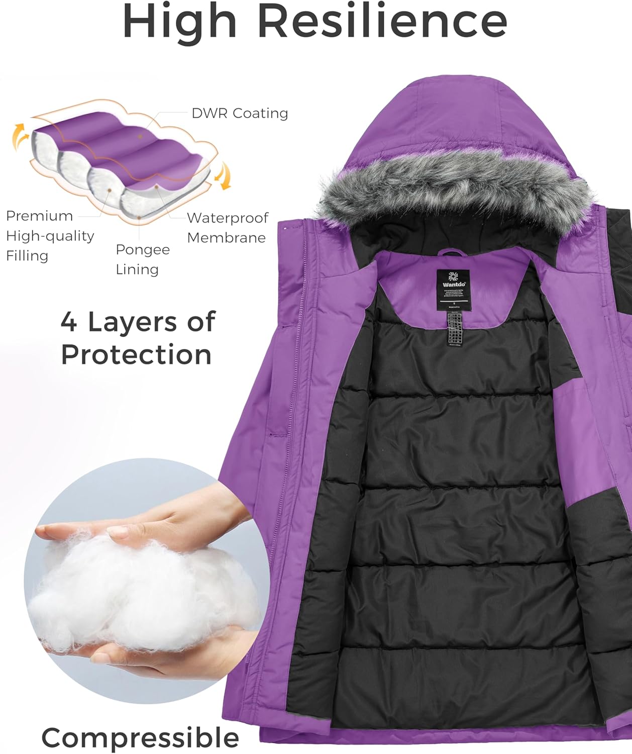 wantdo womens Winter Insulated Puffer Jacket - Image 3