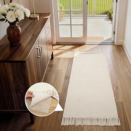 Miniatura 293 de Collive - Tapete de 27 x 43 pulgadas, lavable a máquina, para interiores y exteriores, de bajo perfil, suave algodón tejido a mano, para baño